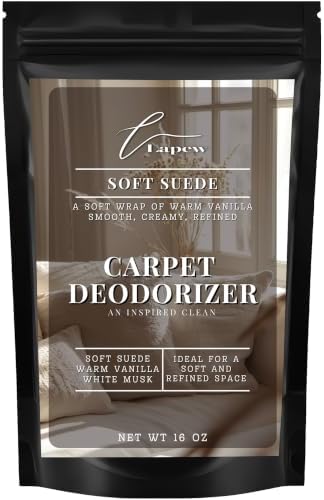 Lapew Soft Suede Carpet Deodorizer Powder - Pet Safe Freshener for Vacuuming | Scented Odor Eliminator for Home | 16 oz by Lapew