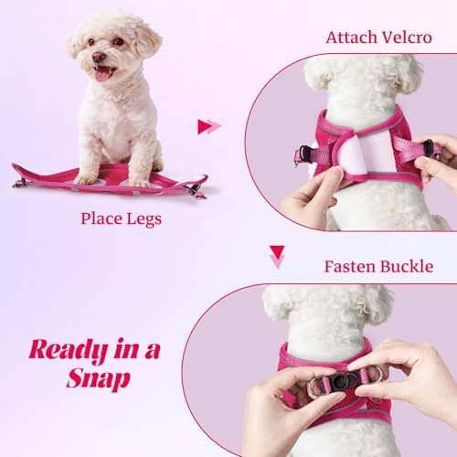 No Pull Dog Puppy Harness and Leash Set Reflective Mesh Vest Small - Image 4