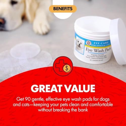Miracle Care Eye Wash Pads for Dogs and Cats, 90 Pre-Soaked Wipes - Image 3