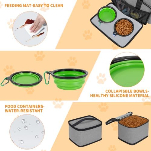 TORIBIO Large Dog Travel Bag for Supplies with Food Bowl - Image 3