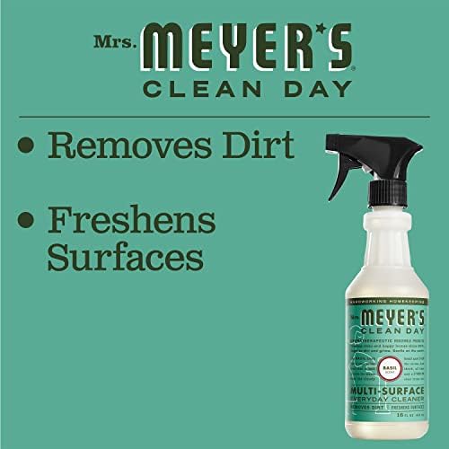 Mrs. MEYER'S CLEAN DAY Multi-Surface Everyday Cleaner, Basil Scent, 16 Fl Oz Bottle (Pack of 6) - Image 4