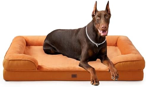 EHEYCIGA Orthopedic XXL Dog Bed, Waterproof Washable XL Big Pet Bed 48" by EHEYCIGA