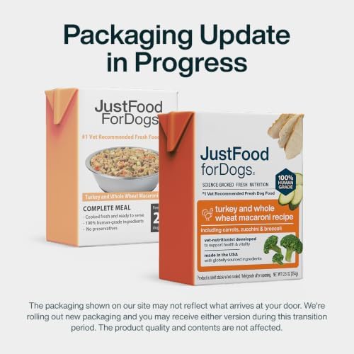 JustFoodForDogs Pantry Fresh Wet Dog Food Complete Meal or Dog Food Topper, Turkey & Whole Wheat Macaroni Human Grade Dog Food Recipe - 12.5 oz (Pack of 12) - Image 2