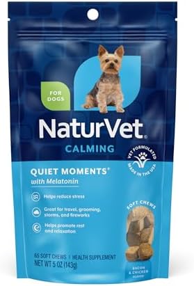 NaturVet Quiet Moments Calming with Melatonin Dog Supplement - 65 Ct by NaturVet