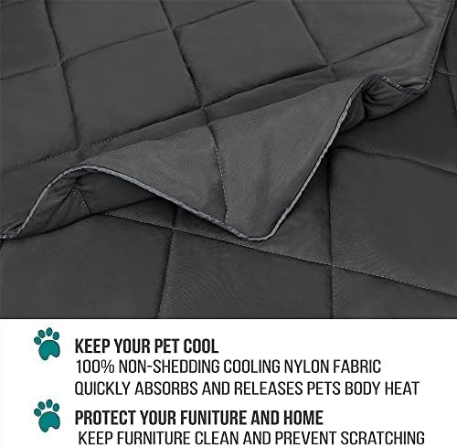 PetAmi Cooling Dog Blanket Lightweight Soft for Small Pet Cat, 24x32, Grey - Image 3