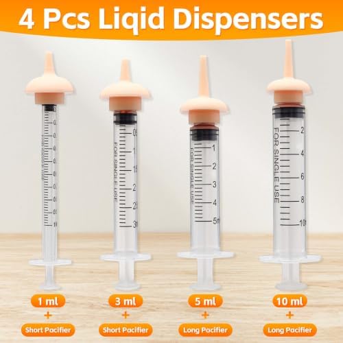 Pet Nursing Kit, Silicone Pet Feeding Set with Bottle Liquid Syringes Nursing Nipples Formula Dispenser, Pet Feeding Supplies for Newborn Puppies Kitten Small Animals - Image 5
