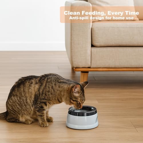 25oz Spill-Proof Dog Water Bowl – Slow Drink, No-Splash Pet Feeder for Small/Medium Dogs, Cats, Puppies & Kittens, Non-Slip Portable Bowl for Car, Travel, Home – Grey - Image 6