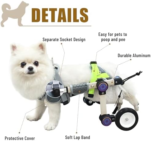 Dog Wheelchair for Back Legs, Adjustable Mobility Cart for Dog - Image 5