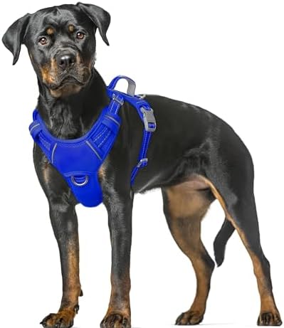 BARKBAY Dog Harness for Large Dogs No Pull Dog Vest ID Tag Pocket by BARKBAY