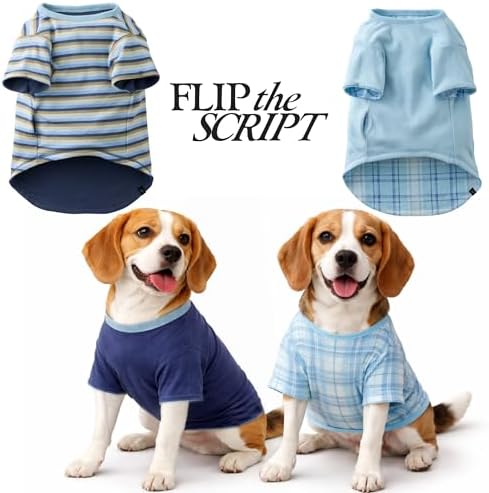 Pet Passion Rover Dog T-Shirt, Reversible, 2 Pack, Blue Sand, X-Large - Image 5
