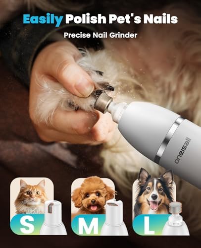 oneisall 4 in 1 Dog Grooming Kit with LCD Display (White) - Image 3