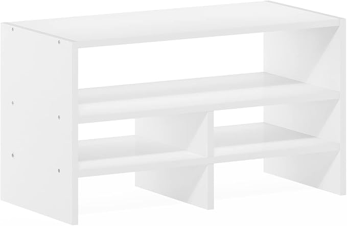 Furinno Hermite Desk Top Organizing Shelf Bookcase, White - Image 5