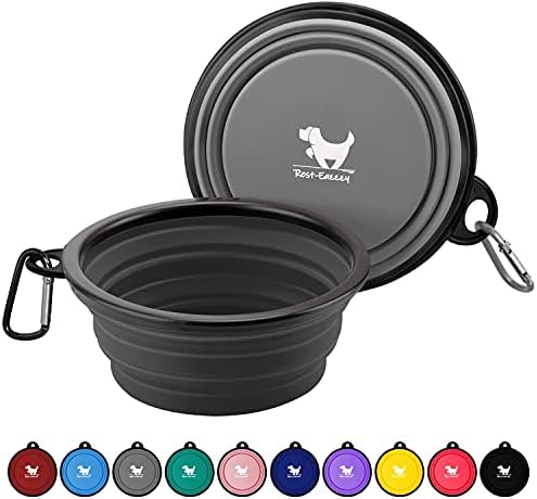 Rest-Eazzzy Collapsible Dog Bowls, 2 Pack Sturdy Portable Dog Water Bowls by Rest-Eazzzy