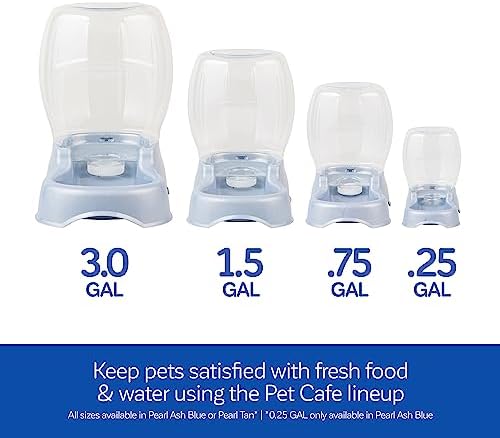 Petmate Pet Cafe Water Dispenser, XS, 0.25 GAL, Pearl Ash Blue, 7.3in - Image 7