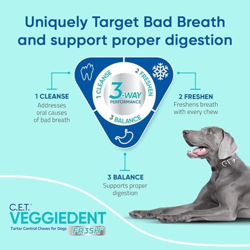 Virbac C.E.T. VEGGIEDENT FR3SH Tartar Control Chews for Dogs, Extra Small, 8 oz, (Pack of 2) - Image 4