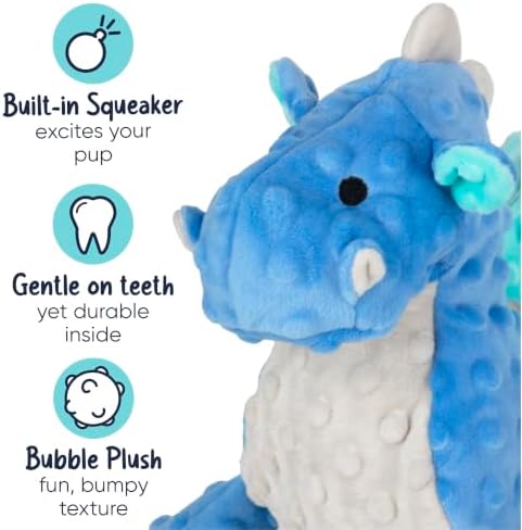 goDog Standing Dragon Plush Squeaky Dog Toy with Chew Guard Technology, Durable Fabric & Built-in Squeaker for Carry & Active Play, Large - Image 3