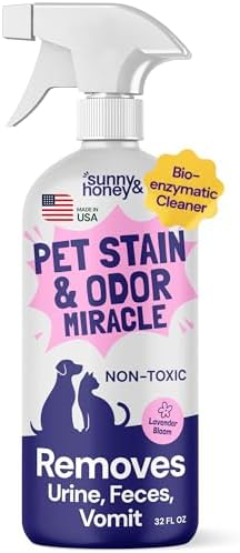 Sunny & Honey Carpet Cleaner Spray, Enzyme Pet Stain Remover, 32oz Lavender by SunnyHoney