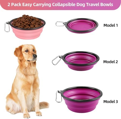 Kytely Large Collapsible Dog Bowls 2 Pack, 34oz Foldable Dog Travel Bowl - Image 3
