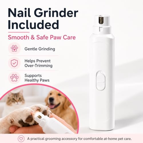 Dog Grooming Vacuum Kit, 1.2L, Dyson-Style Gray - Image 6