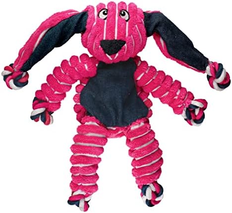 KONG Floppy Knots Rope and Plush Dog Toy, Bunny, Medium/Large by KONG