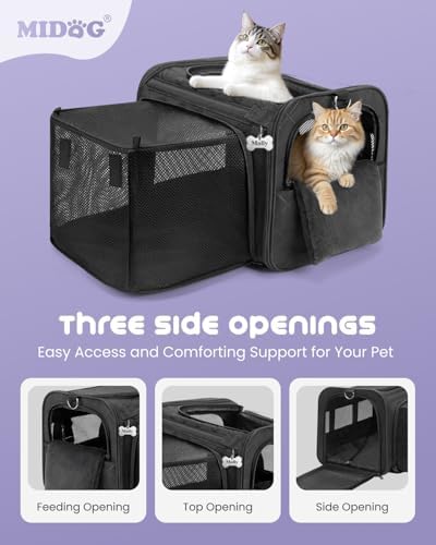 MIDOG Cat Carrier Soft for Small-Medium Cats Up to 25lbs - Image 3