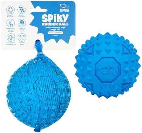 Best Pet Supplies Squeaky Dog Toys with Soft Durable Fabric for Small, Medium and Large Pets Interactive Toy for Indoor Play, Supports Active Biting and Play - Blue, Large by BestPetSuppliesLLC
