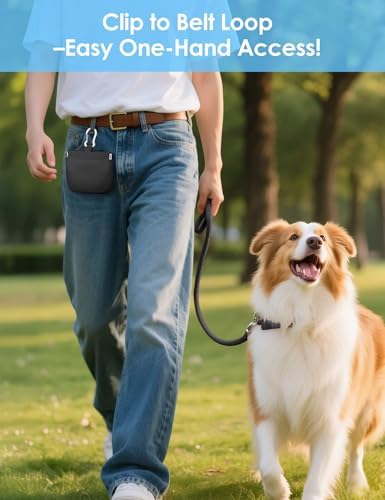 1Cup Silicone Dog Training Treat Pouch for Leash or Belt Loop(Black) - Image 3