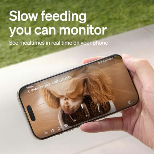 PETLIBRO Automatic Cat Feeder with Camera,Auto Food Dispenser,1080P HD Video w/Night Vision,5G WiFi w/2-Way Audio,Stainless Steel Slow Food Tray-Small Dog, 5L-with Camera & Slow Feed Bowl (Pack of 4) - Image 3