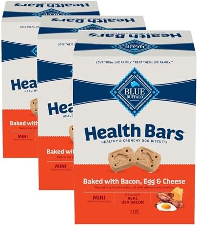 Blue Buffalo Health Bars Bacon Egg & Cheese Mini Dog Biscuits, 32 Ounce (Pack of 3) by BlueBuffaloCompanyLtd