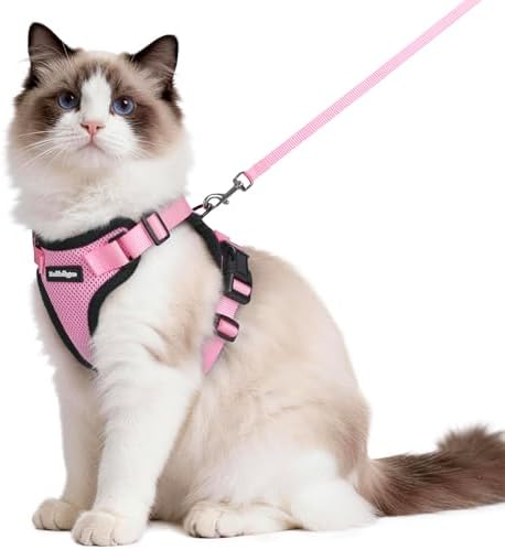 rabbitgoo Cat Harness and Leash Set, Escape Proof Vest, Pink by rabbitgoo