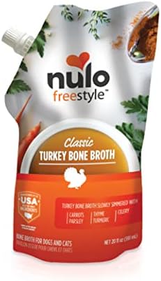 Nulo Freestyle Bone Broth, Premium Food Topper for Cats and Dogs, with Collagen and Chondroitin Sulfate to Help Boost the Quality of Your Pet’s Coat and Skin, 20 FL Oz Pouch by NuloPetFoodInc