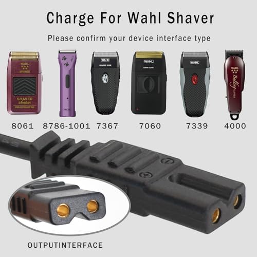 2V Charger Replacement for Wahl Shaver Shaper 8061, 8163, 8786-1001, 7367, 7029, 7060, 7035, 7339, 4000, 7063-017, ‎7065-017, WAKH4, 7064-017, 7061-917, 5-Star Series Trimmer Clipper Power Adapter - Image 2