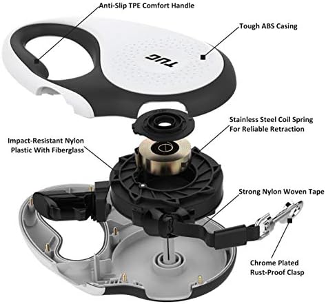 TUG Original Retractable Dog Leash, 16 ft (Small, White) - Image 6