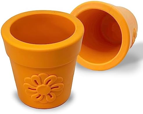 SodaPup Flower Pot – Durable Dog Treat Dispenser & Chew Toy Made in USA from Non-Toxic, Pet Safe, Food Safe Rubber Material for Mental Stimulation, Problem Chewing, Calming Nerves, & More - Image 2
