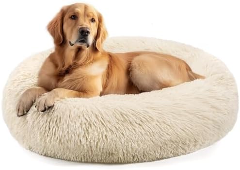 Dog Beds Large Sized Dog and Cats, 32in Pet Beds for Large Pet (Light Brown) by Hoewina