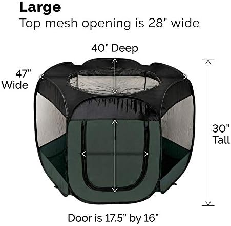 Furhaven Portable Dog Playpen Cat Tent, Pet Playground,Kennel Foldable Indoor Outdoor Zippered Puppy Crate - Hunter Green, Large (Pack of 8) - Image 2