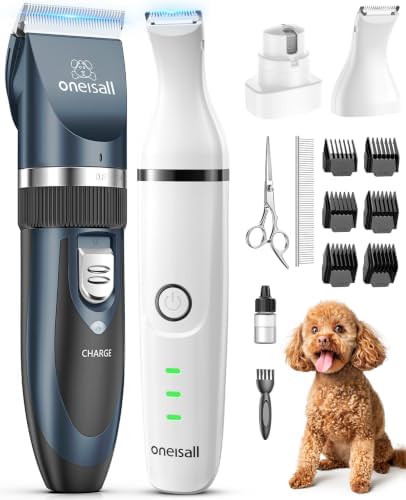 oneisall Dog Clippers and Paw Trimmer Grooming Kit by oneisall