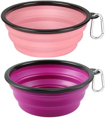 Kytely Large Collapsible Dog Bowls 2 Pack, 34oz Foldable Dog Travel Bowl by Kytely