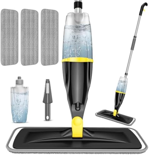 Hardwood Floor Mops for Floors Cleaning: Spray Mops Wet Dust Mop Refillable by EXEGO