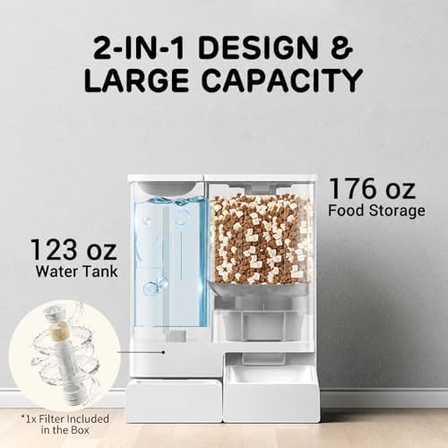 iPettie FW54 5G/2.4GHz WiFi Automatic Feeder and Waterer 2-in-1 Set for Pet - Image 3