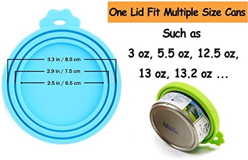 Comtim Pet Food Can Cover Silicone Can Lids for Dog and Cat Food(Universal Size,One fit 3 Standard Size Food Cans) (Blue/Purple) - Image 4