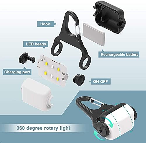 Dog Lights for Night Walking, Clip on Dog Collar Light - 3 Modes, USB-C Rechargeable, IP65 Waterproof, LED Safety Light for Running, Camping, Climbing, Bike - Image 5