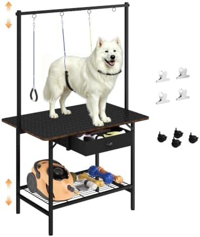 35.8"L*23.6"W Dog Grooming Table with Drawer & Wheel for Medium Large Dog by Cutogxon