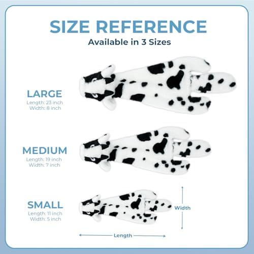 Best Pet Supplies 2-in-1 Stuffless Squeaky Dog Toy - zSheep, Cow, Large - Image 6