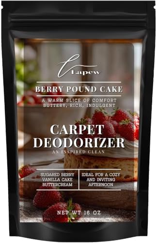 Lapew Berry Pound Cake Carpet Deodorizer Powder - Pet Safe Freshener for Vacuuming | Scented Odor Eliminator for Home | 16 oz by Lapew