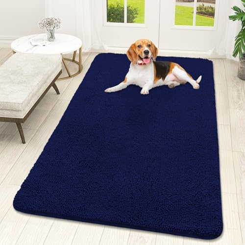 OLANLY Dog Door Mat for Muddy Paws 59x32, Super Absorbent Chenille Mud Mat by OLANLY