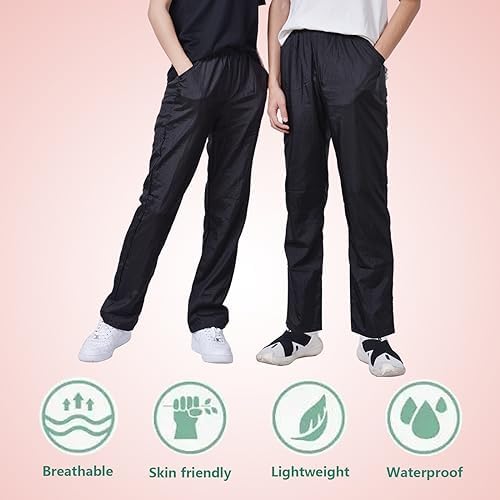 Gliitatu Pet Grooming Pants Lightweight Groomer Trousers for Pet Groomers Waterproof Cosmetologist Uniforms (Medium) Black - Image 5