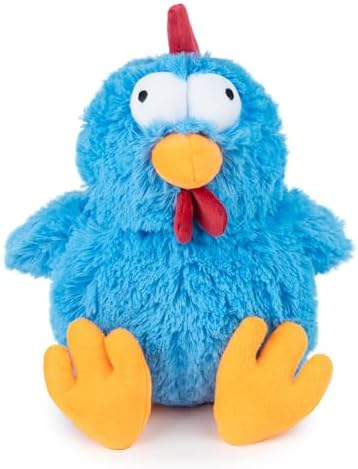 Best Pet Supplies Squeaky Plush Dog Toy - Mrs. Cluck, Blue by BestPetSuppliesLLC