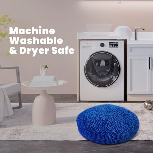 Muddy Mat® Cloud K-9 Bed for Dogs & Cats, Soft & Relaxing Donut Dog Bed, Chenille Material, Removable Cover, Washable & Dryer Safe–Navy Blue Large(40'x40') - Image 4