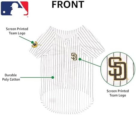 Official MLB San Diego Padres Pet Jersey for Dogs & Cats, Size Medium - Stylish Baseball Jersey for Your Furry Fan- Show Off Team Spirit with The Perfect Fan Apparel Gear for Pet, Dog & Cat - Image 6